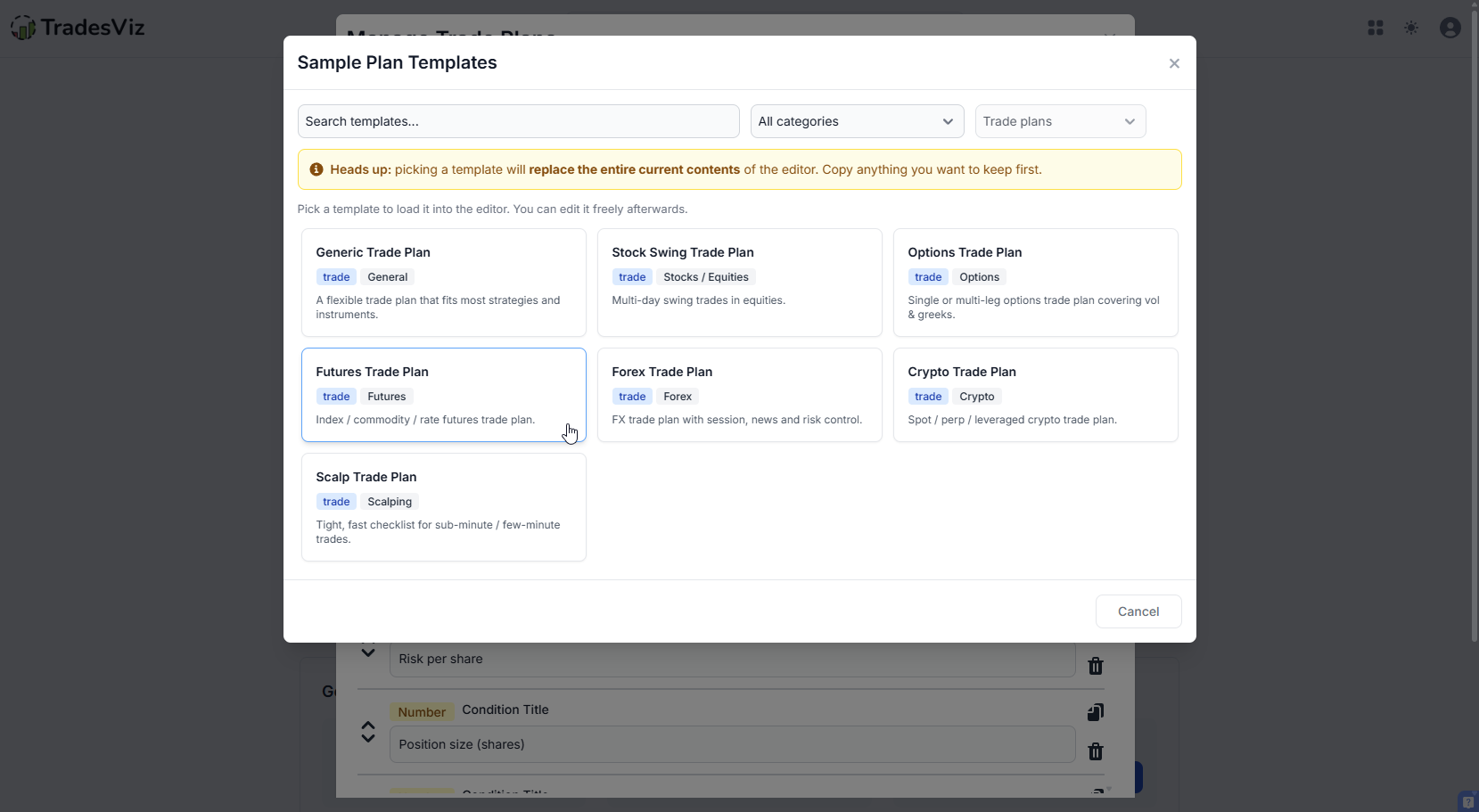 Plan templates