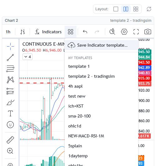 Saving a TradingView Template