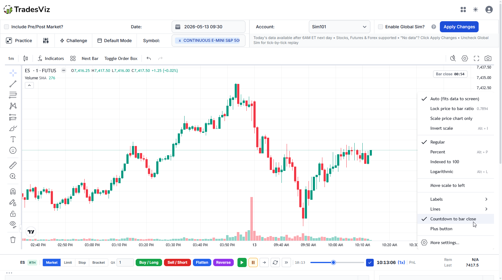 Simpler Trading Simulator