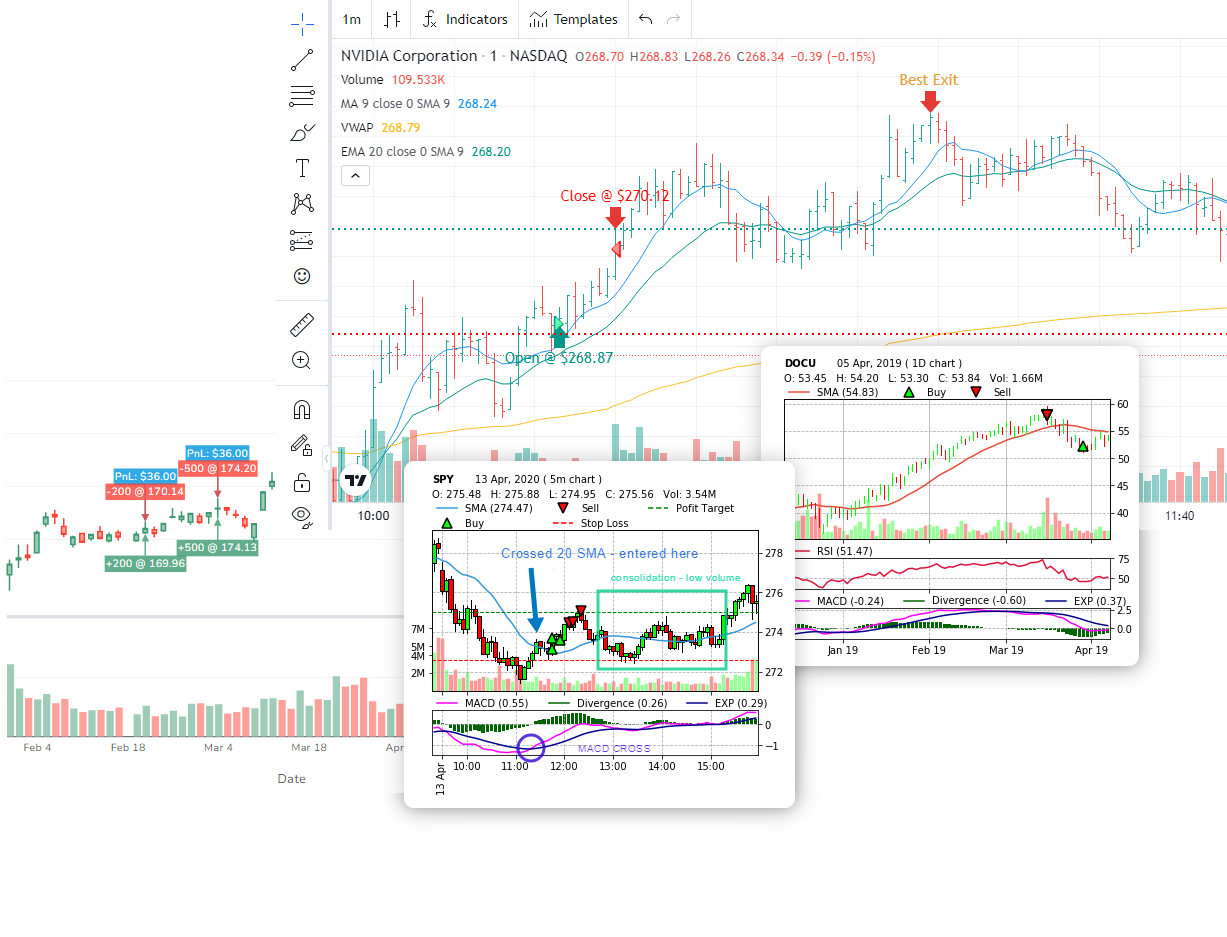TradesViz trading journal chart features